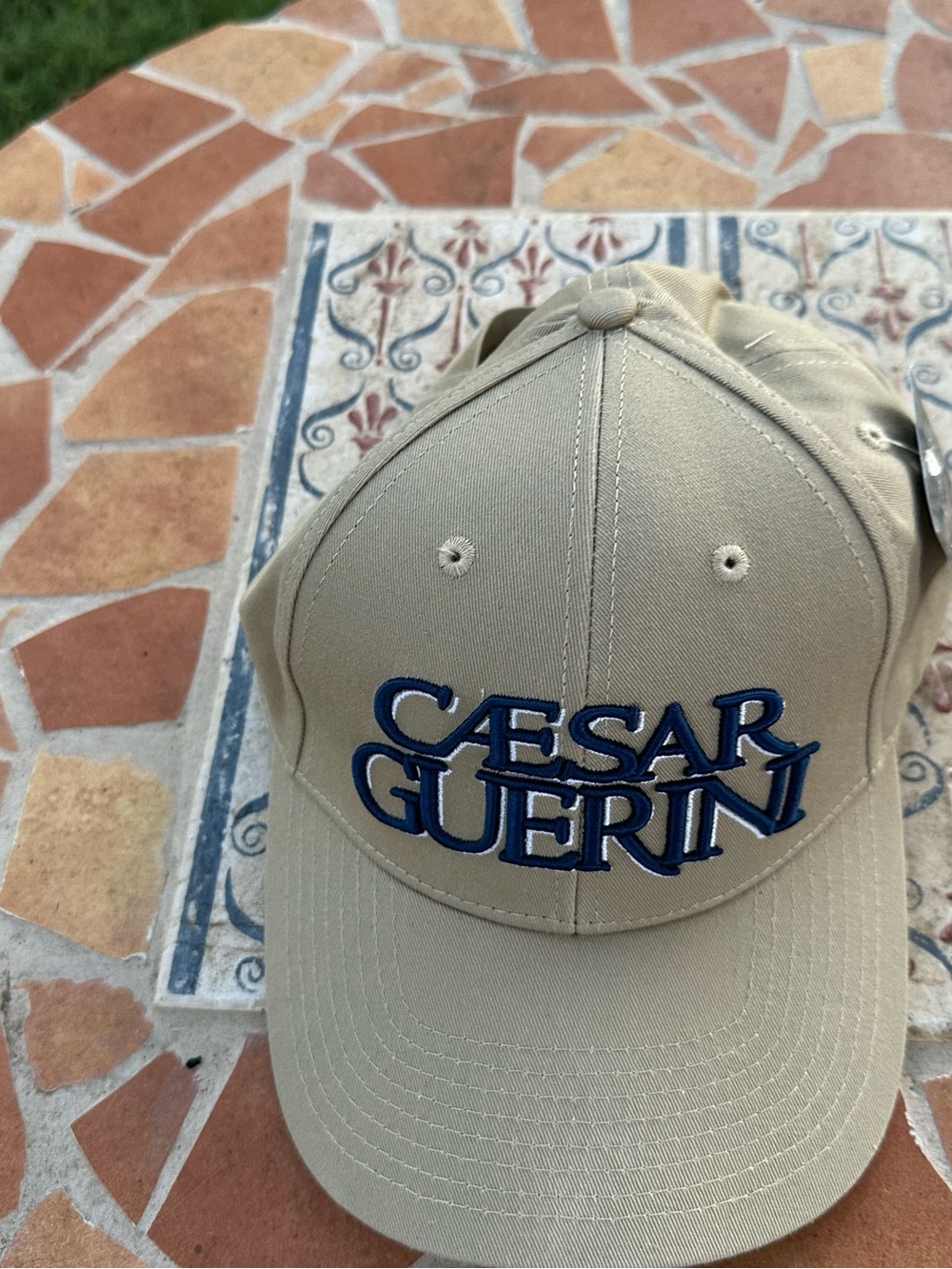 Caesar Guerini Premium Embroidered Tan Ball Cap / Hat